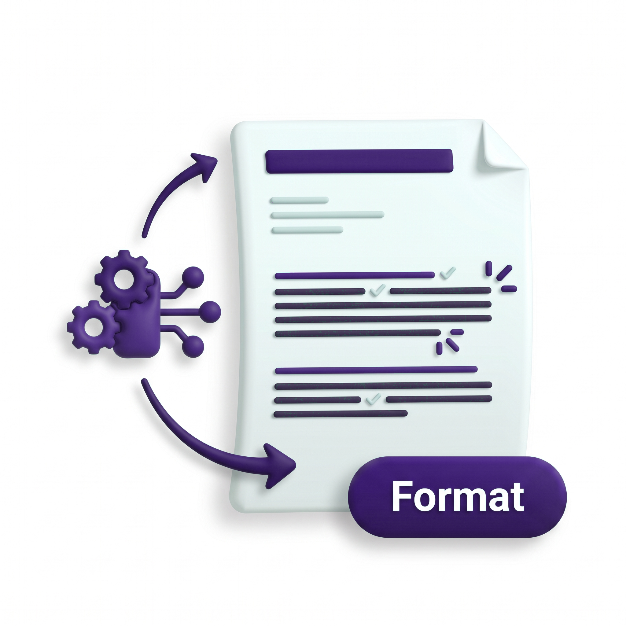 Engine formats or proofreads